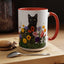 Floral Cats Coffee Mug - Vibrant Ceramic Drinkware