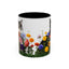Floral Cats Coffee Mug - Vibrant Ceramic Drinkware