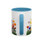 Floral Cats Coffee Mug - Vibrant Ceramic Drinkware
