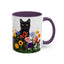 Floral Cats Coffee Mug - Vibrant Ceramic Drinkware