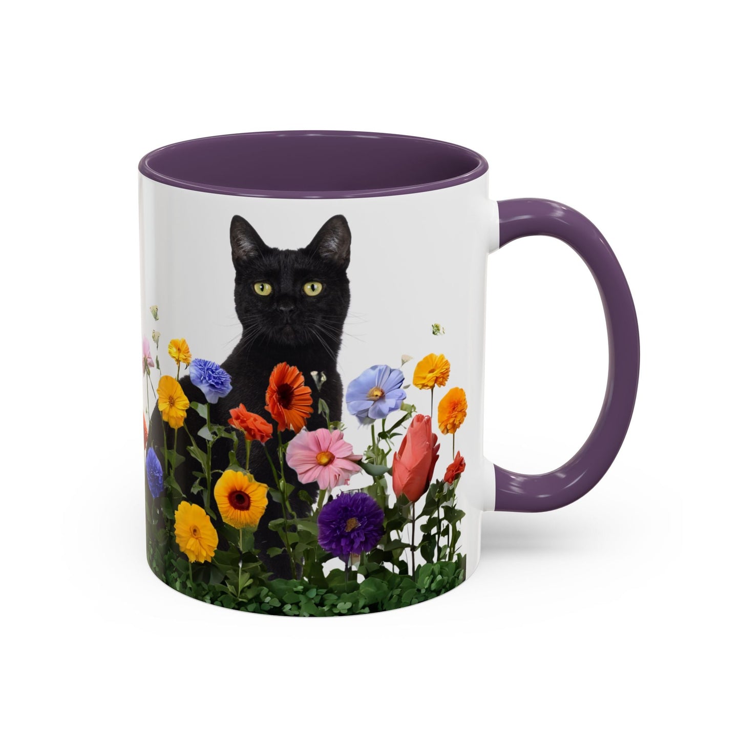 Floral Cats Coffee Mug - Vibrant Ceramic Drinkware