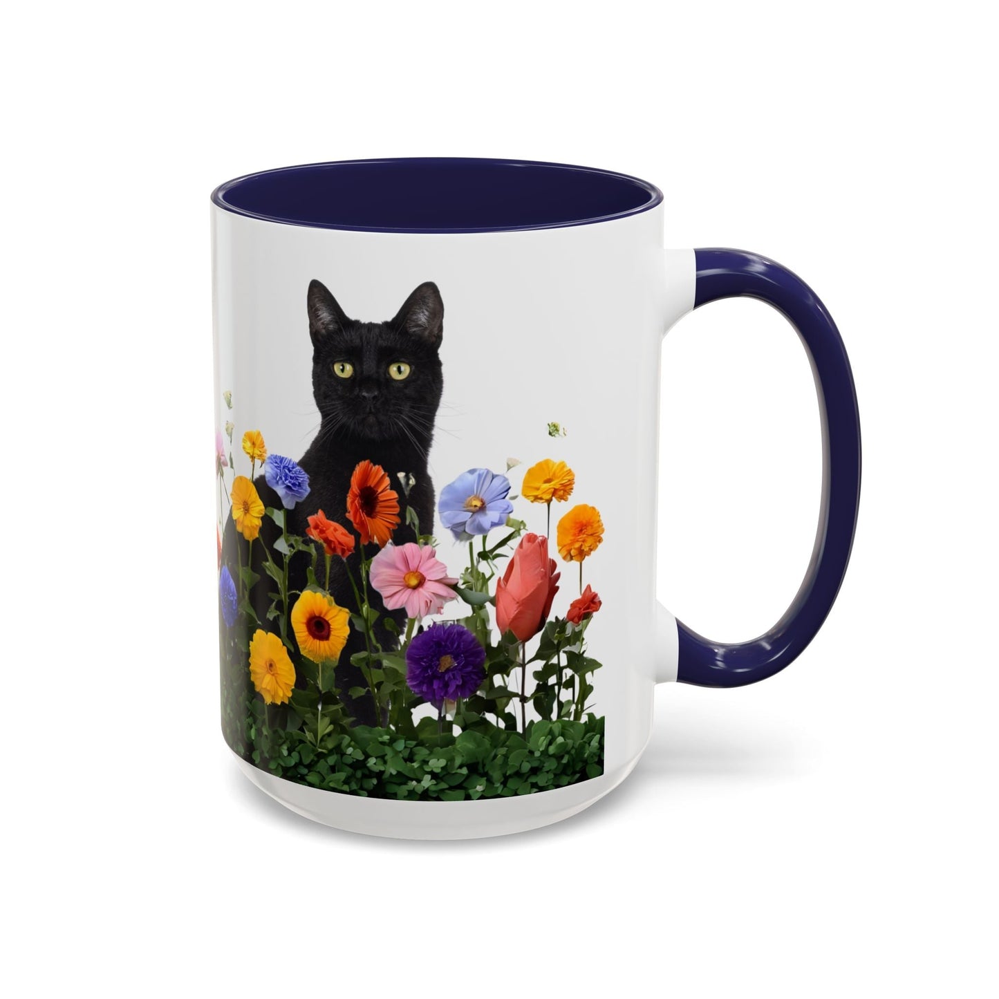Floral Cats Coffee Mug - Vibrant Ceramic Drinkware