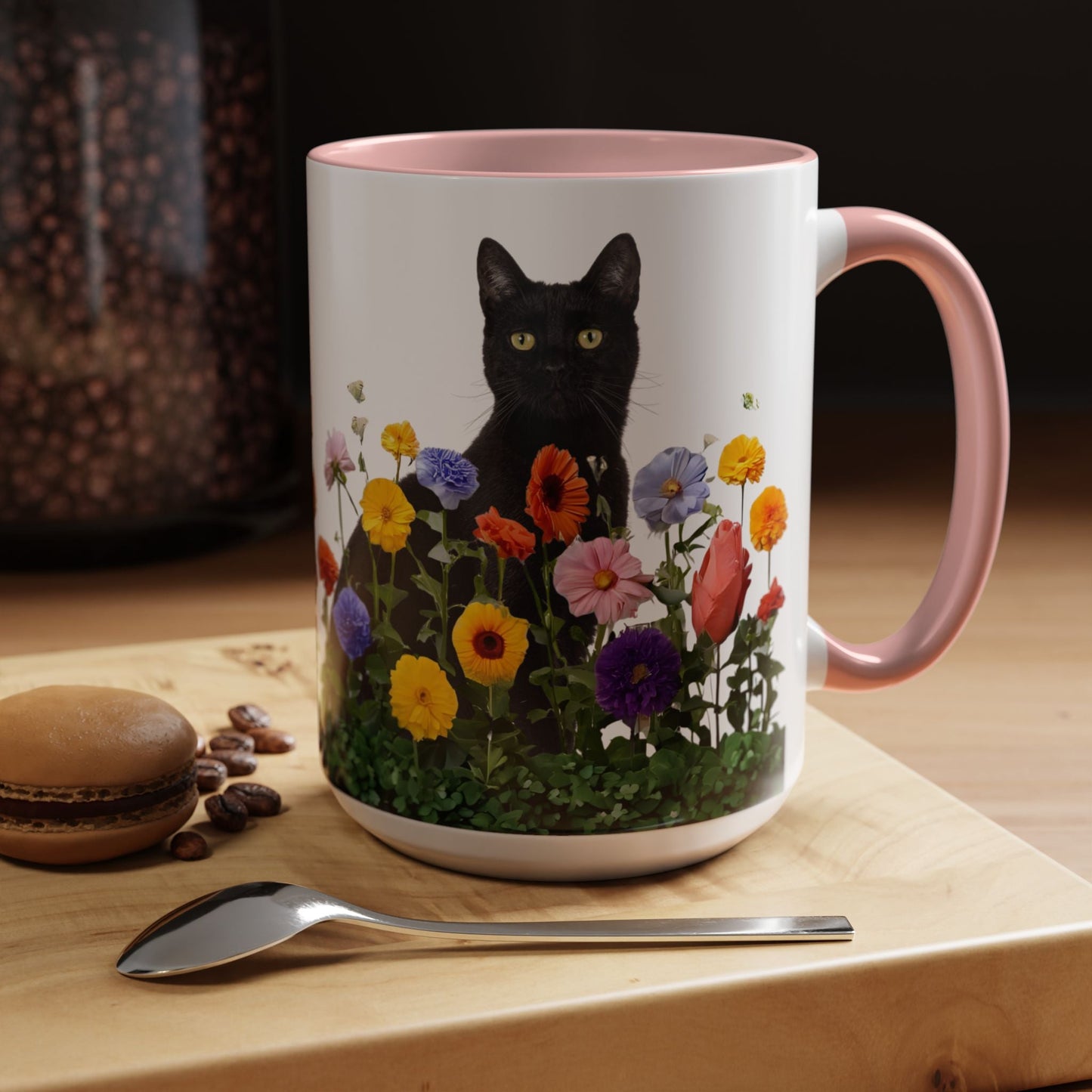 Floral Cats Coffee Mug - Vibrant Ceramic Drinkware