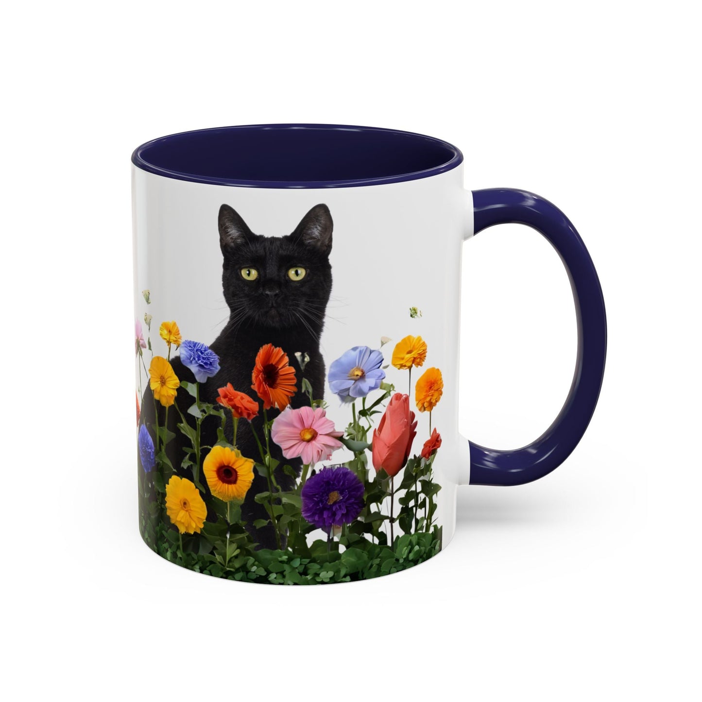 Floral Cats Coffee Mug - Vibrant Ceramic Drinkware