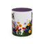 Floral Cats Coffee Mug - Vibrant Ceramic Drinkware