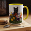 Floral Cats Coffee Mug - Vibrant Ceramic Drinkware