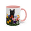 Floral Cats Coffee Mug - Vibrant Ceramic Drinkware