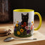 Floral Cats Coffee Mug - Vibrant Ceramic Drinkware