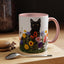 Floral Cats Coffee Mug - Vibrant Ceramic Drinkware