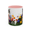 Floral Cats Coffee Mug - Vibrant Ceramic Drinkware