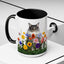 Floral Cats Coffee Mug - Vibrant Ceramic Drinkware