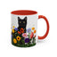 Floral Cats Coffee Mug - Vibrant Ceramic Drinkware