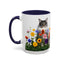 Floral Cats Coffee Mug - Vibrant Ceramic Drinkware