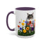 Floral Cats Coffee Mug - Vibrant Ceramic Drinkware
