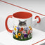 Floral Cats Coffee Mug - Vibrant Ceramic Drinkware