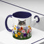 Floral Cats Coffee Mug - Vibrant Ceramic Drinkware