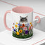 Floral Cats Coffee Mug - Vibrant Ceramic Drinkware