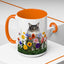 Floral Cats Coffee Mug - Vibrant Ceramic Drinkware