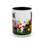 Floral Cats Coffee Mug - Vibrant Ceramic Drinkware
