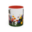 Floral Cats Coffee Mug - Vibrant Ceramic Drinkware