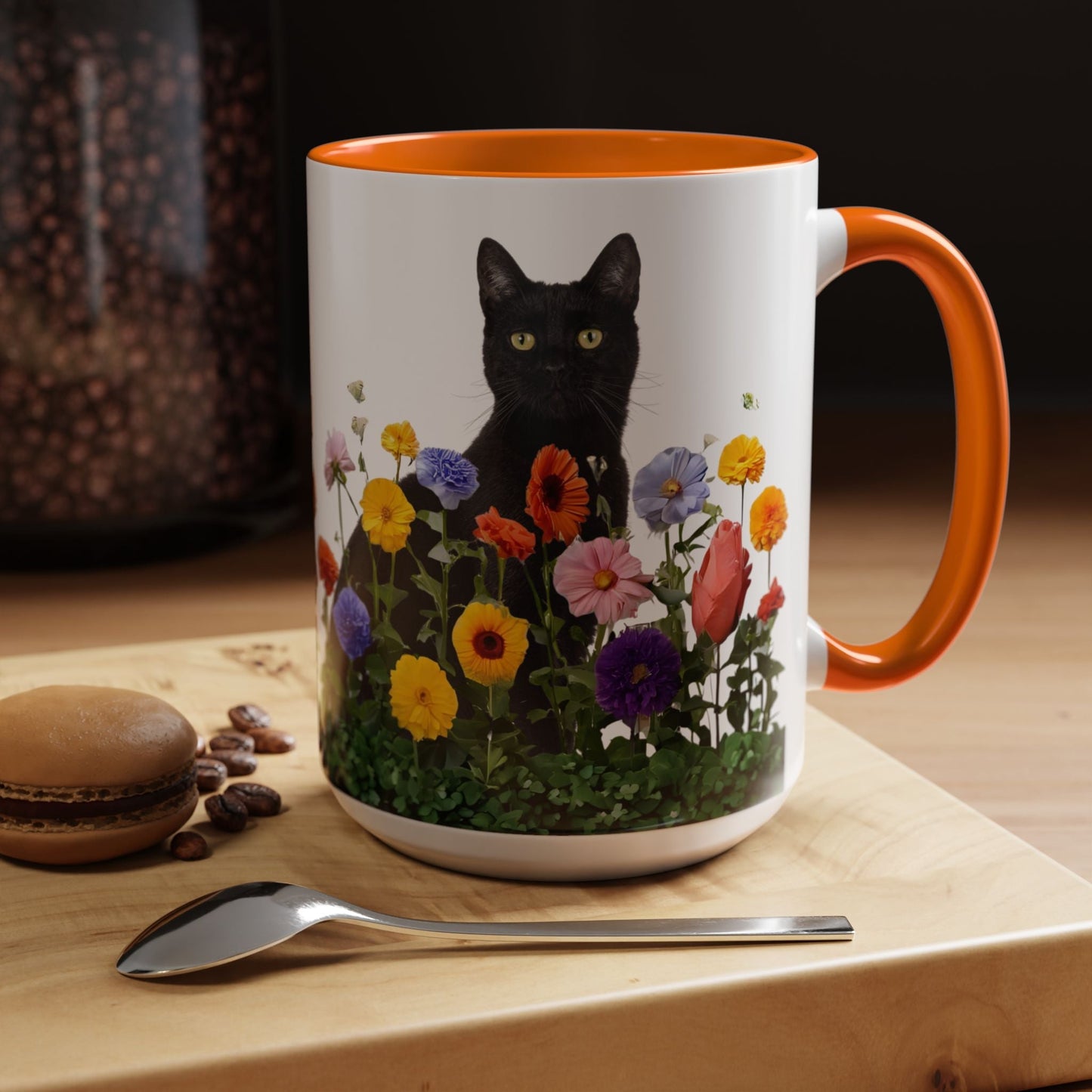 Floral Cats Coffee Mug - Vibrant Ceramic Drinkware