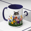 Floral Cats Coffee Mug - Vibrant Ceramic Drinkware