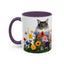 Floral Cats Coffee Mug - Vibrant Ceramic Drinkware