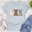 Camiseta floral con conejitos de Pascua