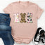 Camiseta floral con conejitos de Pascua