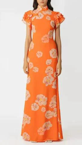 Robe à manches bouffantes Floral Elegance