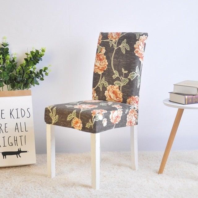 Premium Floral Elastic Chair Cover for Dining & Events