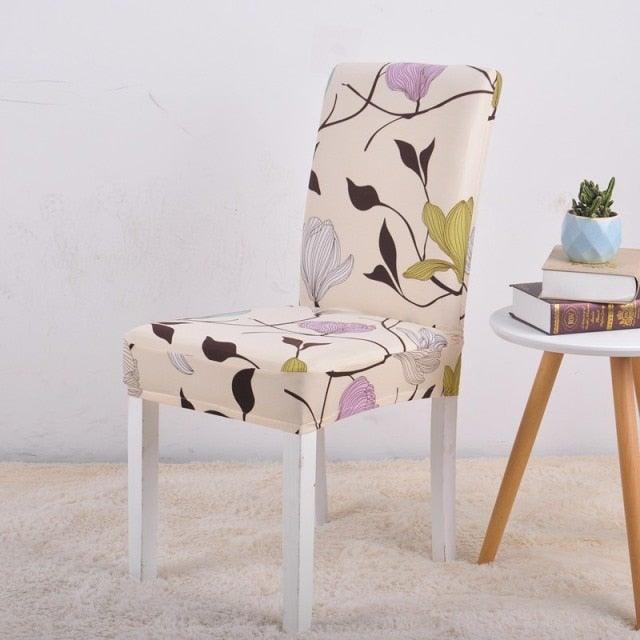 Premium Floral Elastic Chair Cover for Dining & Events