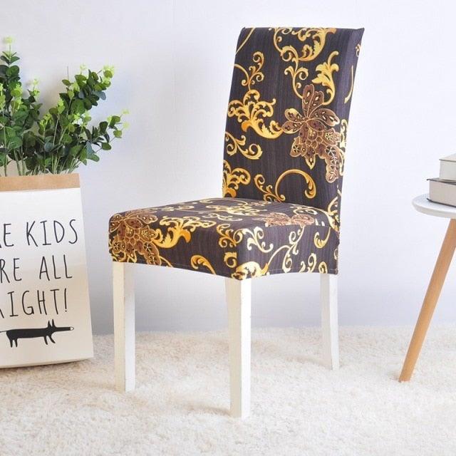 Premium Floral Elastic Chair Cover for Dining & Events