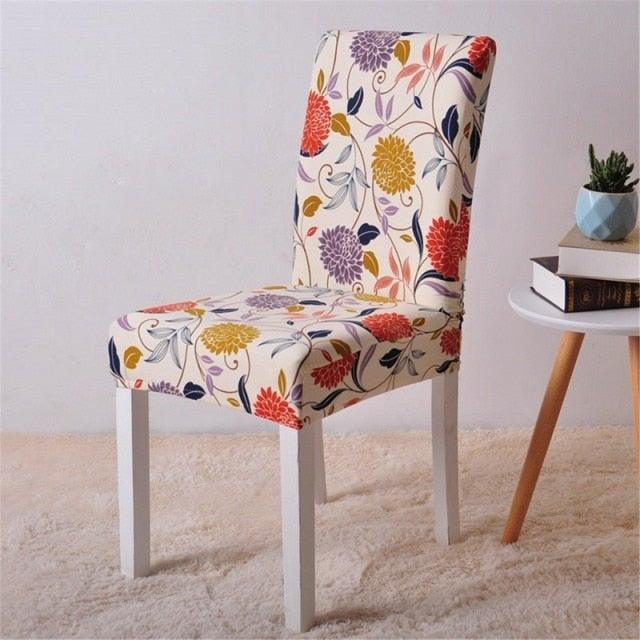 Premium Floral Elastic Chair Cover for Dining & Events