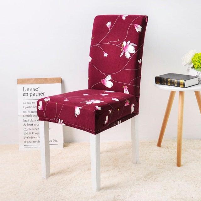Premium Floral Elastic Chair Cover for Dining & Events