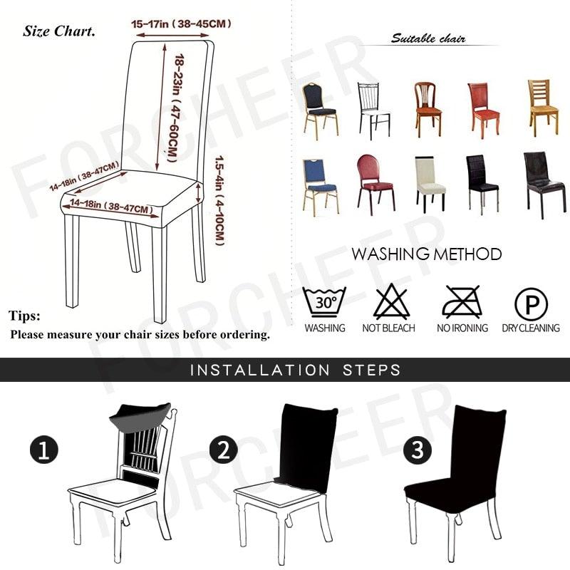 Premium Floral Elastic Chair Cover for Dining & Events