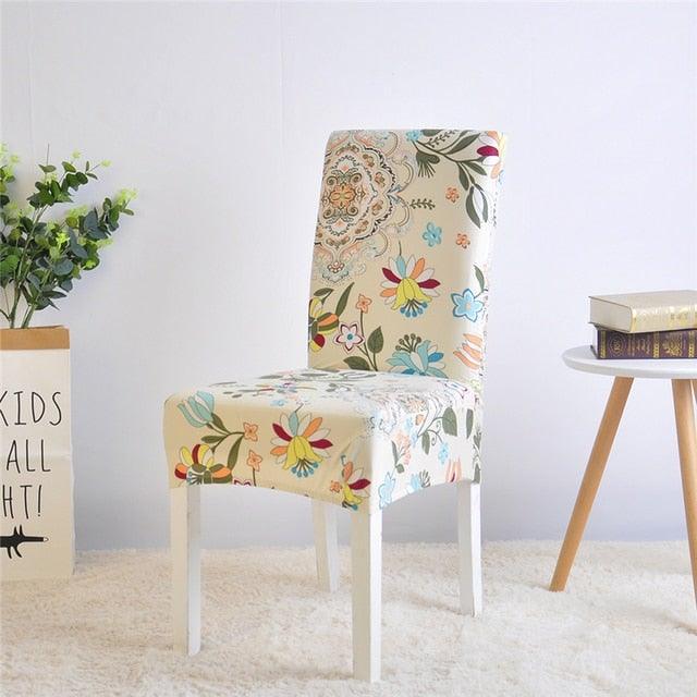 Premium Floral Elastic Chair Cover for Dining & Events