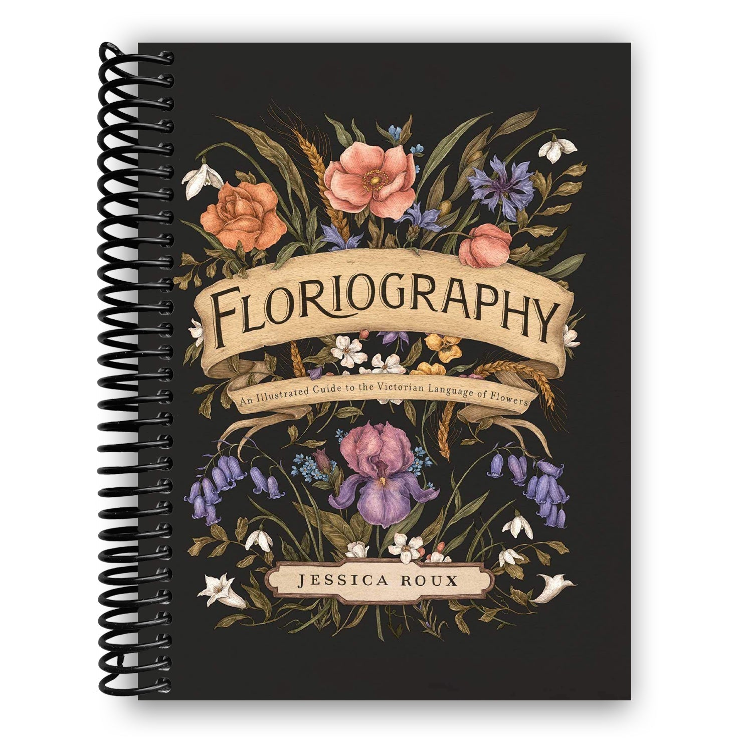 Floriography: An Illustrated Guide to the Victorian Language of Flowers (Spiral Bound) - Korvel