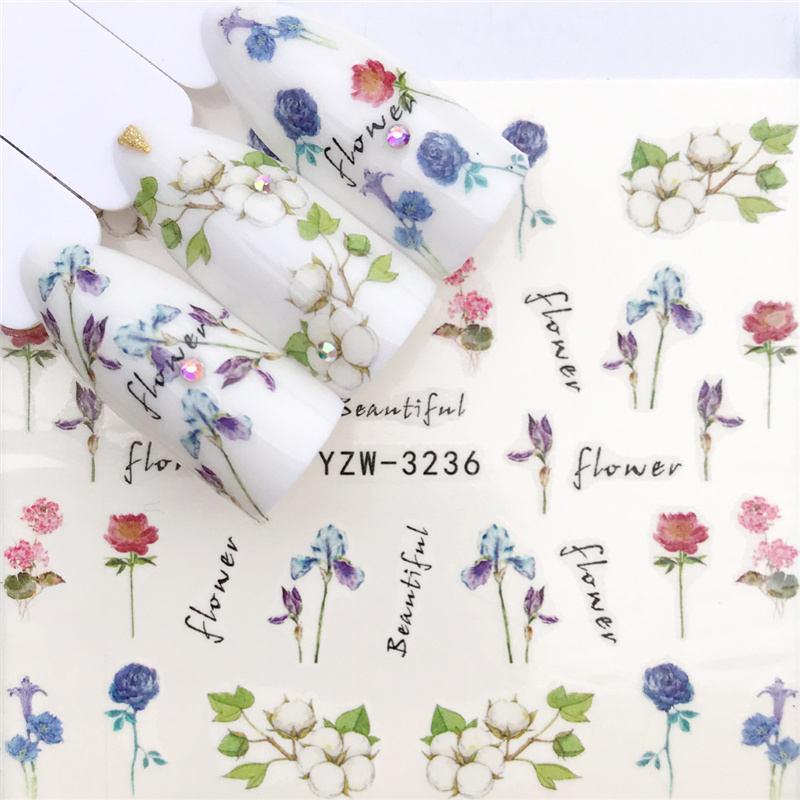 Diseños de Animales Florales Calcomanías de Uñas de Transferencia de Agua