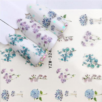 Flower Animal Designs Water Transfer Nail Art Decals