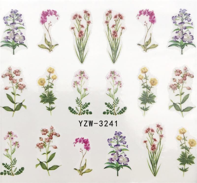 Diseños de Animales Florales Calcomanías de Uñas de Transferencia de Agua