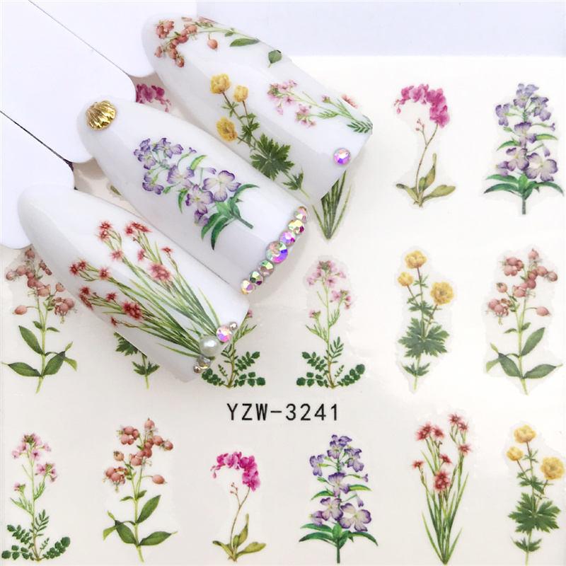 Diseños de Animales Florales Calcomanías de Uñas de Transferencia de Agua