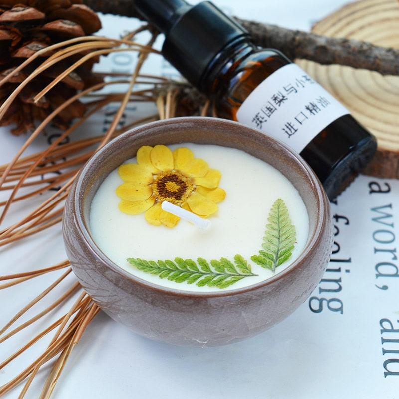 Premium Flower Aromatherapy Soy Wax Candle Set