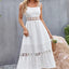 Flower Crochet Wide Strap Midi Dress - Korvel