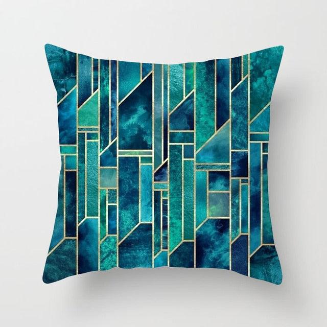 Housses de coussin à motif floral bleu sarcelle