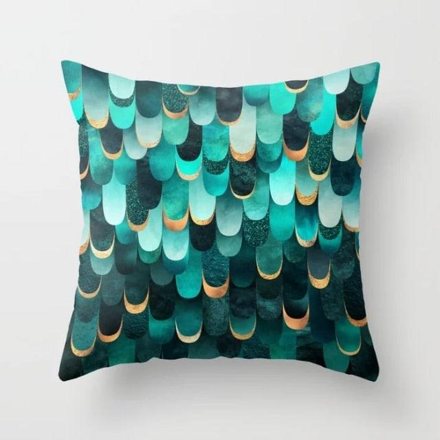 Housses de coussin à motif floral bleu sarcelle