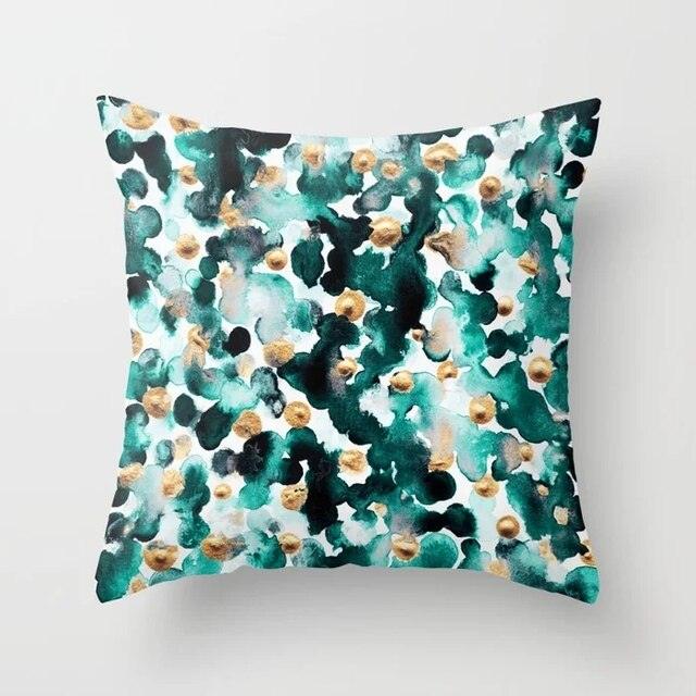 Housses de coussin à motif floral bleu sarcelle