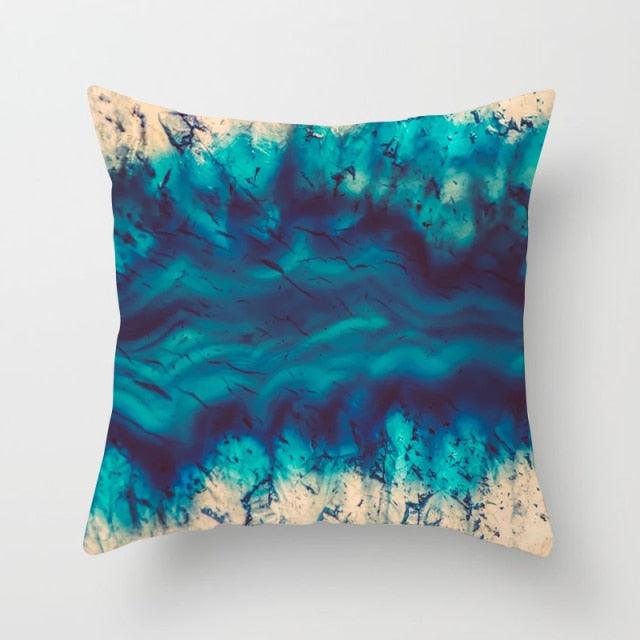Housses de coussin à motif floral bleu sarcelle