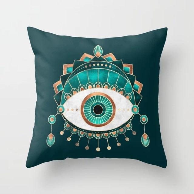 Housses de coussin à motif floral bleu sarcelle