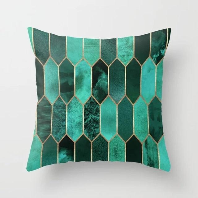 Housses de coussin à motif floral bleu sarcelle